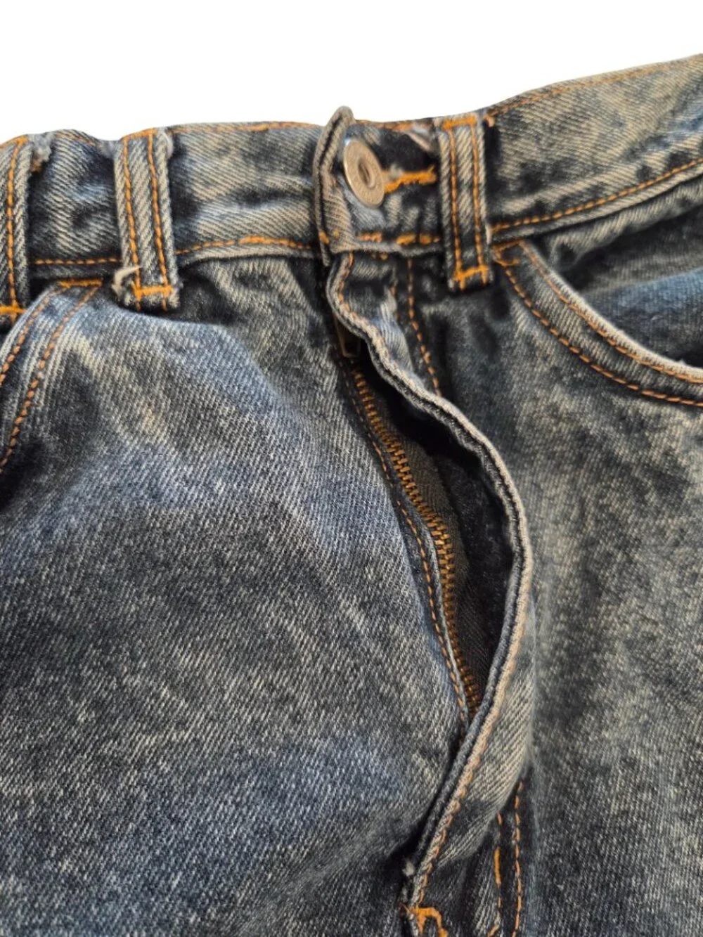 Vintage Jordache Acid Wash Denim Midi Skirt Womens 12 High Waist 80s 90s Western